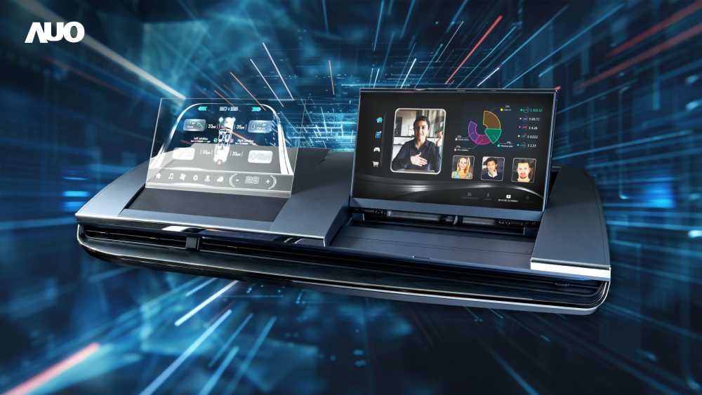 jinnian金年会Micro LED Display HMI解决方案打造透明Micro LED前座仪表，呈现信息并保留驾驶视野开阔；亦为副驾驶座乘客打造收放自如的Micro LED屏幕，在不影响显示质量的前提于显示区内建镜头，让用户能与视讯对象直接眼神接触，提供绝佳的双向沟通体验